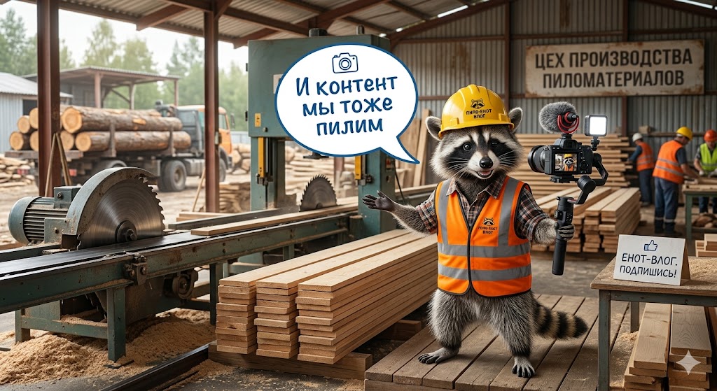 И-контент мы тоже пилим — видеоблогинг о пиломатериалах